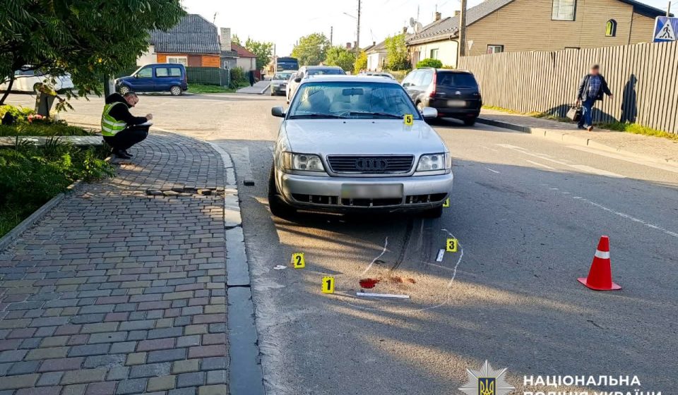 У Рівненській області водійка Audi наїхала на 7-річну дитину на пішохідному переході